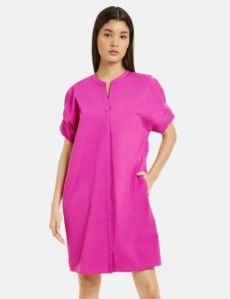 Taifun Tunic dress in a cotton blend - pink/purple (03420)