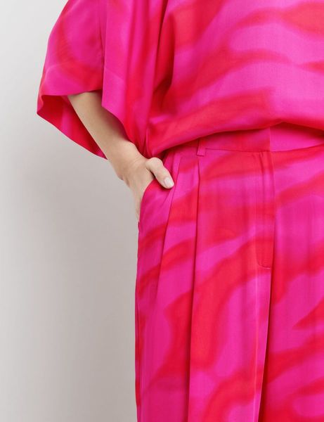 Taifun Pants with pattern - pink (03352)