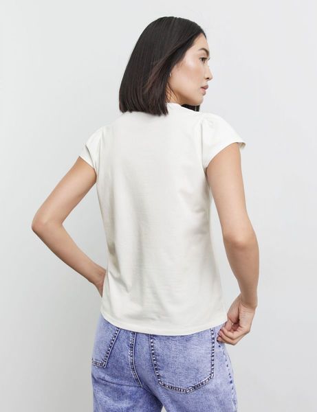 Taifun Shirt mit abstraktem Print - weiß (09702)