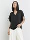Taifun Blouse with gathered short sleeves - black (01100)
