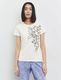 Taifun Baumwoll-T-Shirt mit platziertem Print - beige/weiß (09702)
