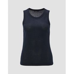 Opus Ribbed tank top - Ilesso sparkle - blue (60020)