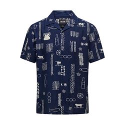 Only & Sons Shirt with all-over print - blue (187718)