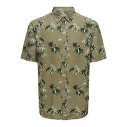 Only & Sons Shirt with palm print - gray (202231)