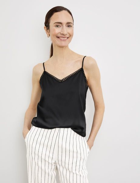 Gerry Weber Collection Top with material patch - black (11000)