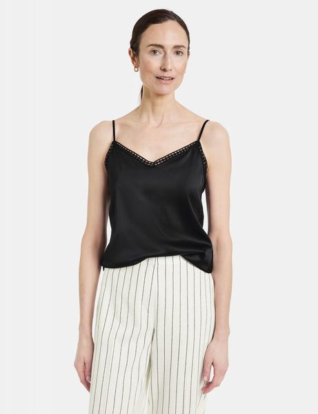 Gerry Weber Collection Top mit Material-Patch - schwarz (11000)