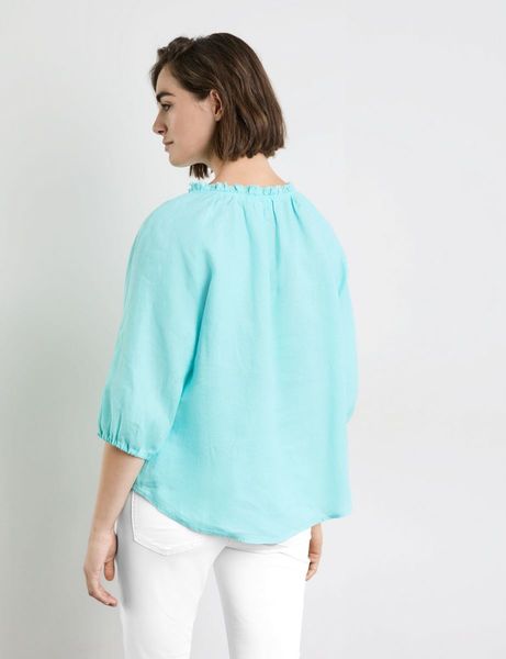 Gerry Weber Edition Blouse with frilled collar - blue (80367)