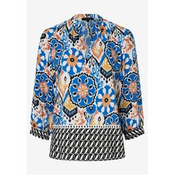 More & More Viscose blouse with ornamental print - orange/blue (5331)