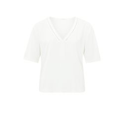 Yaya T-Shirt mit V-Ausschnitt - weiß (99307)