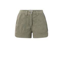 Yaya Gewebte Cargo-Shorts mit hoher Taille - grün (99314)