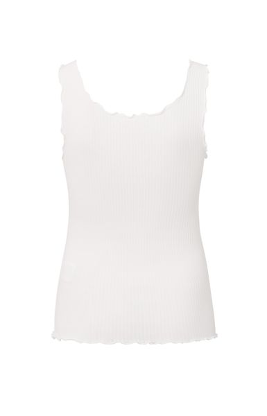 Yaya Singlet with frilled seams - white (99307)