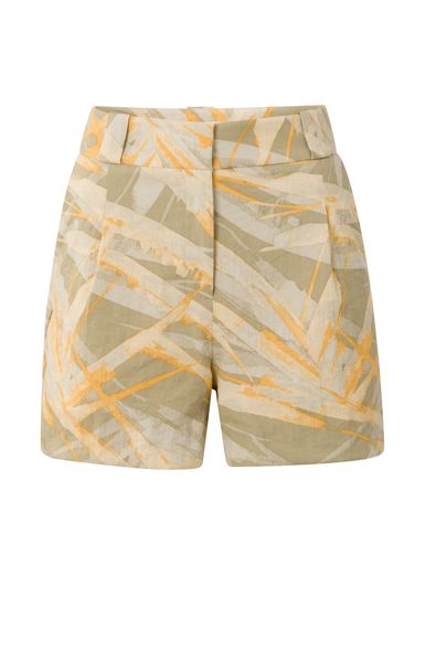 Yaya Woven shorts with high waist - green (993151)