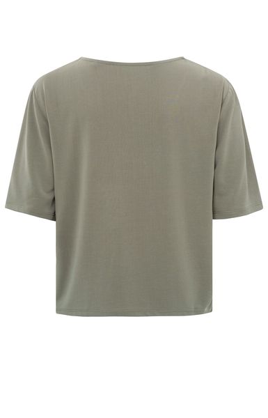 Yaya T-Shirt mit V-Ausschnitt - grün (99314)