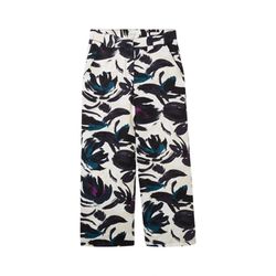 Tom Tailor Culotte trousers with linen - blue (35285)