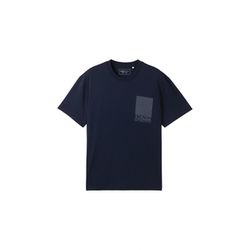 Tom Tailor Denim T-shirt relaxed laserprint - bleu (10668)