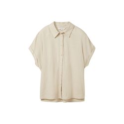 Tom Tailor shortsleeve blouse with linen - brown (21650)
