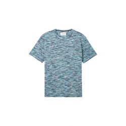 Tom Tailor T-Shirt in Melange - grün/blau (35585)