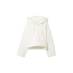 Tom Tailor Denim Sweat jacket with print - white (10332)