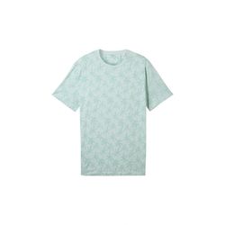 Tom Tailor Denim T-Shirt mit Allover Print - grün (35570)