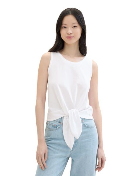 Tom Tailor Denim Knotted tanktop - white (20000)