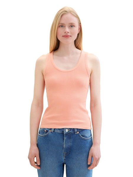 Tom Tailor Denim Top with a ribbed texture - orange (35155)