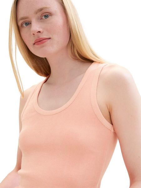 Tom Tailor Denim Top with a ribbed texture - orange (35155)