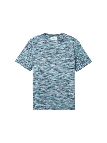 Tom Tailor T-Shirt in Melange - grün/blau (35585)
