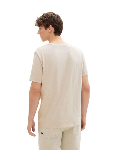 Tom Tailor Denim Bedrucktes Melange-T-Shirt - beige (11754)