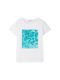 Tom Tailor Denim T-Shirt mit Print und Bio-Baumwolle - weiß (20000)