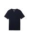 Tom Tailor Strukturiertes T-Shirt mit V-Ausschnitt - blau (10668)