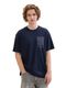 Tom Tailor Denim T-shirt relaxed laserprint - bleu (10668)