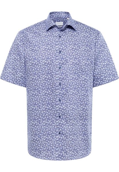 Eterna Modern fit: short-sleeved shirt - blue (19)