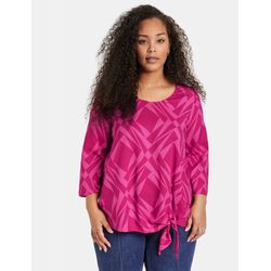 Samoon Blouse with 3/4-length sleeves - pink (03322)