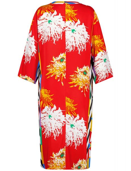 Samoon Dress with all-over pattern - red (06382)