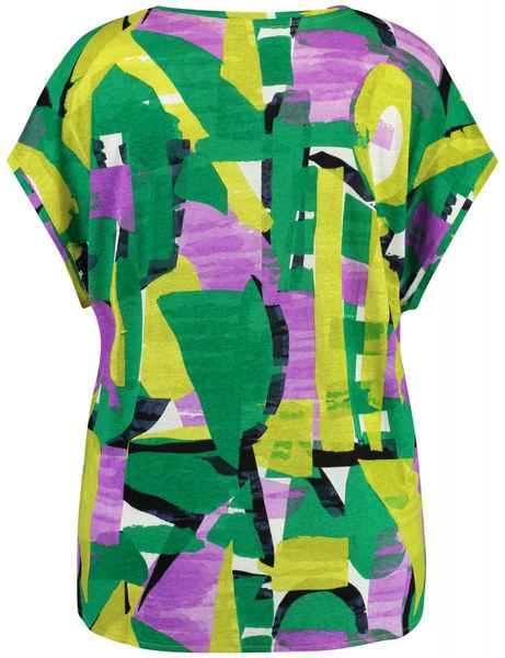 Samoon T-Shirt mit V-Ausschnitt - grün (05602)