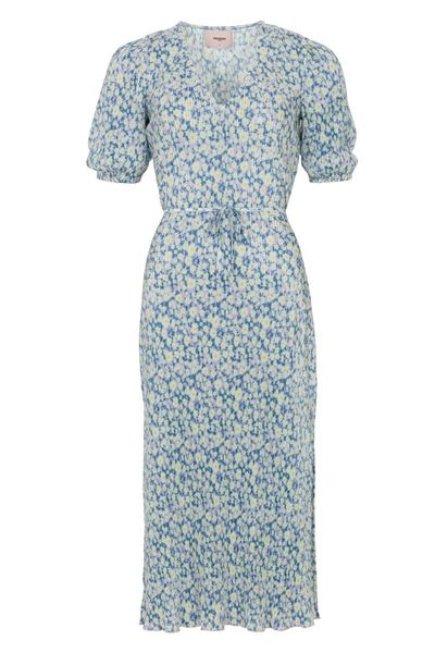 Freebird Kleid mit Blumenmuster - Gayla Midi - blau (Flower blue)