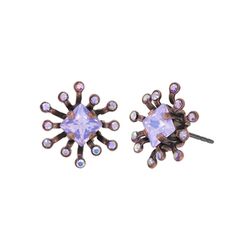 Konplott Stud earrings - Petit Four Carre - purple (0040)