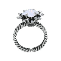 Konplott Ring - Petit Four Carre - silver/white (0040)