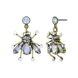 Konplott Earrings - Clubbing Bugs - white/blue (0040)