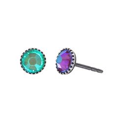 Konplott Stud earrings - Black Jack - purple/green (0040)
