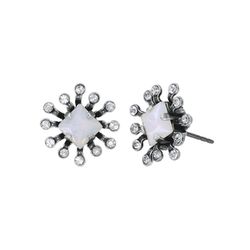 Konplott Stud earrings - Petit Four Carre - white (0040)