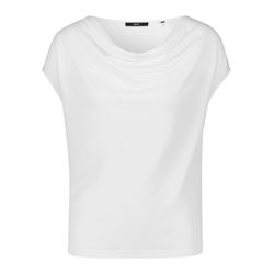 Zero Shirt mit Wasserfallausschnitt - weiß (1014)
