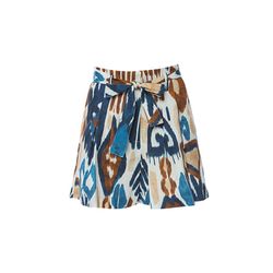 BSB Printed shorts with belt - brown/blue/beige (BLUE )
