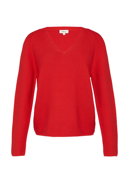 s.Oliver Red Label Strickpullover aus Baumwollmix - rot (3090)