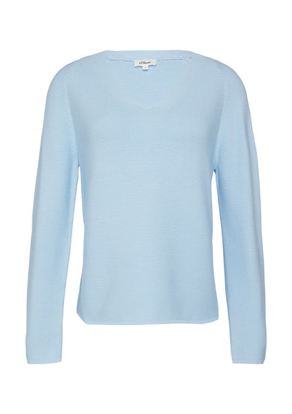 s.Oliver Red Label Strickpullover aus Baumwollmix - blau (5083)