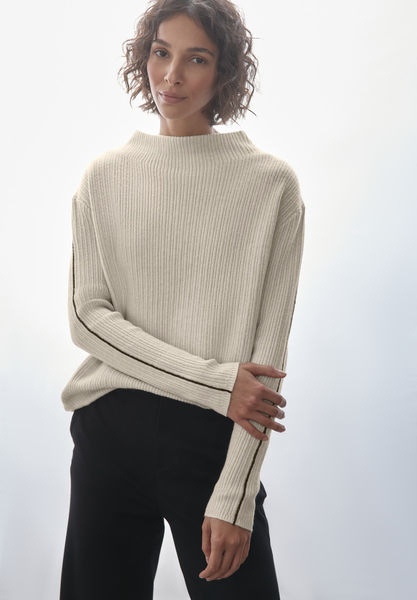 Street One Pullover mit Kontrastdetail weiß (24959) 36