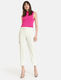 Taifun Elegante Hose Slim Fit - beige/weiß (09600)