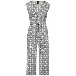 Gerry Weber Collection Flowing jumpsuit with all-over design - beige/white (09081)