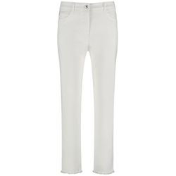 Gerry Weber Collection 7/8 Jeans mit fransigem Saum  - beige/weiß (99700)