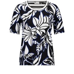 Gerry Weber Collection Halbarmshirt mit Muster-Patch - schwarz (01023)